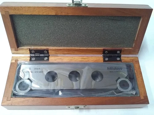 Mitutoyo 970-803 High Accuracy 5" Sine Bar, New Old Stock with Inspection Report
