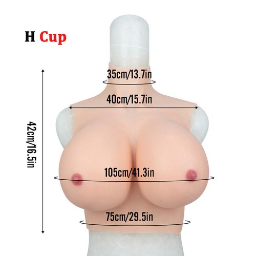Silicone Breast Forms H-Z Cup Breast Plate Huge Boobs Crossdresser Drag Queen - Foto 19 di 20