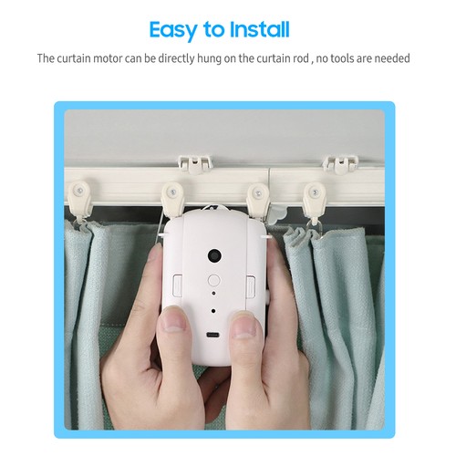 Tenda Elettrica Smart Motore Controllo Vocale Sensore Luce Tende Apri Asta O6E1 - Foto 10 di 11