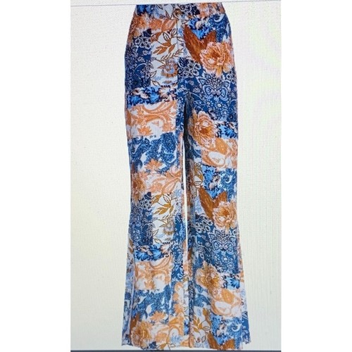 Boston Proper Damen-Palazzohose Baumwolle/Leinenmischung Größe 8 neu mit Etikett