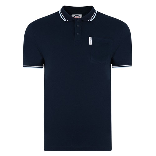 Lambretta Polo Piquet Shirt Twin Navy 