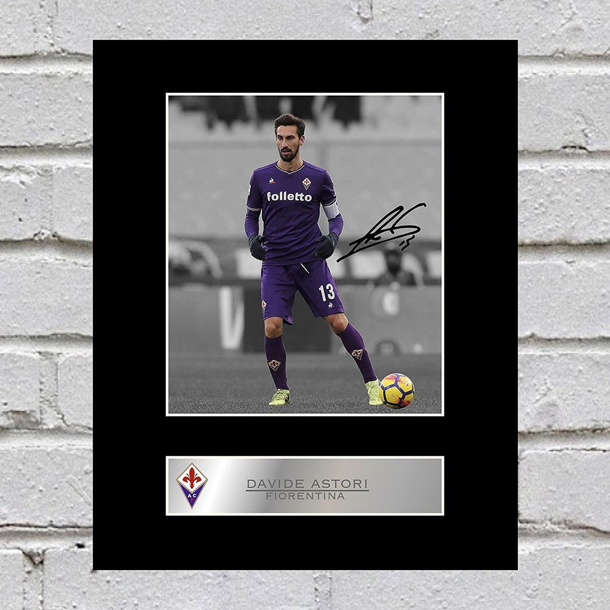 Foto Autografata Davide Astori Fiorentina | Cornice Montata 25,4x20,3cm | Cimelio Da Collezione - Foto 7