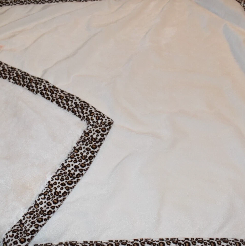 K5 !WOW! Vintage BABIES R US LOVE Leopard Plush Minky Crib Baby Blanket - Изображение 4 из 4
