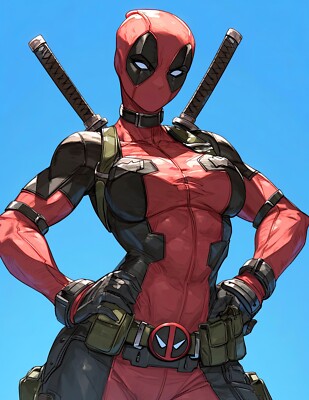 ''Lady Deadpool 4'' 8.5x11 Fine Art Print Limited to Only 20 Hand-Numbered Copies