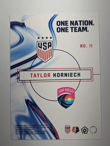 2023 Parkside USWNT One Nation One Team #11 Taylor Kornieck QTY - Picture 2 of 2