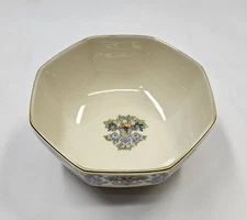 Lenox Autumn Octagonal Soup Or Candy Dish Bowl 24k Gold Trim 5" Vintage 1950s