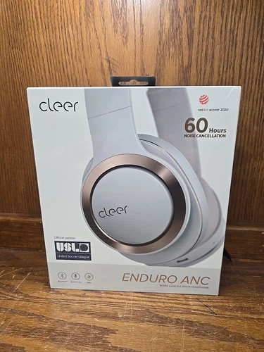 Cleer Enduro ANC Over-Ear Bluetooth Noise-Canceling Headphones (Light Grey)