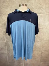 IZOD Golf Stretch Polo Shirt Blue Short Sleeve Size XL