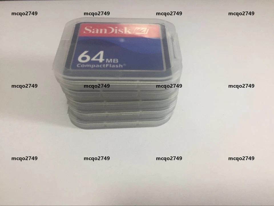 5PCS 64MB SanDisk CompactFlash CF Memory Card 64MB SDCFB/SDCFJ-64 - Image 3 of 3