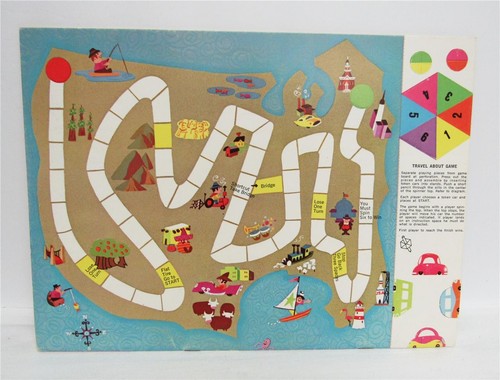 Vintage GAMES ON THE GO - A Whitman Book Press-Out Book 1971 - UNUSED Excellent - Picture 5 of 5