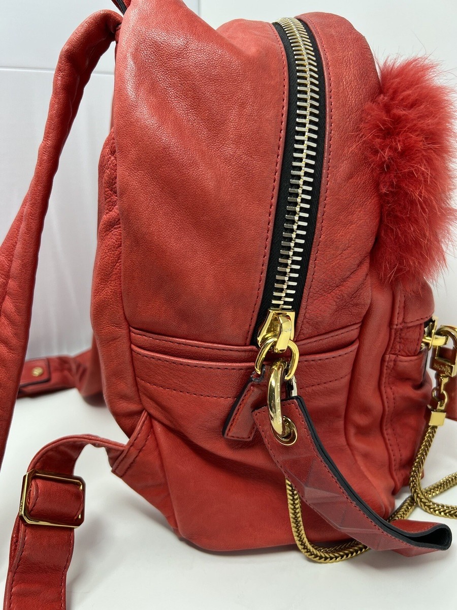 Auth MCM Unisex Stark Leather Lamb Skin Fur Insignia  display picture 3