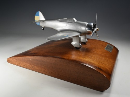 Vintage Aviation Airplane Model Curtiss Hawk 75 Presentation Desk Display 1940 - Picture 4 of 11