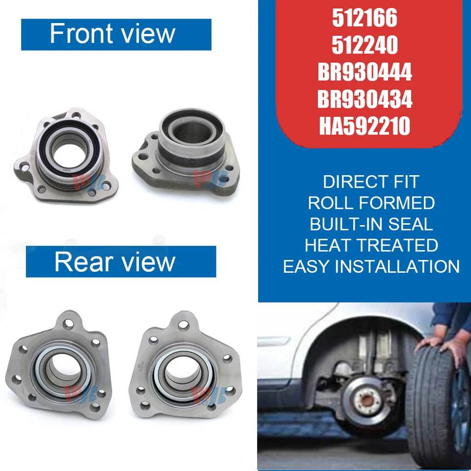 2PCS Rear Wheel Hub Bearing Module Kit Left Right for Honda CR-V 512166 512240 Foto 2 de 4