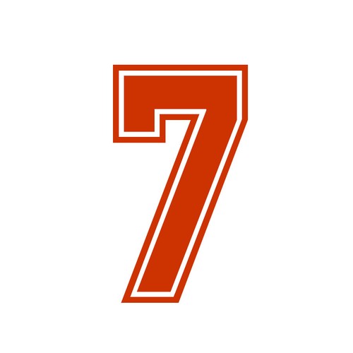 Uniform Sports Jersey Football Soccer Border Iron On Number Heat Press Transfer - Afbeelding 56 van 78