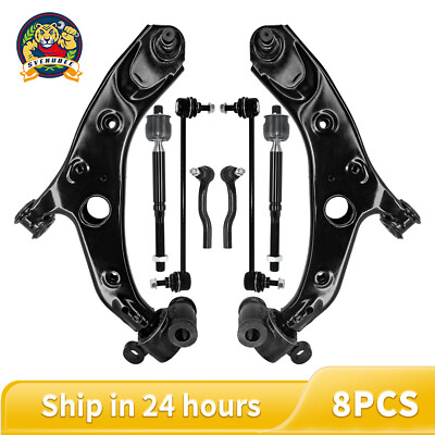 Front Lower Control Arm Kit w/Ball Joint Sway Bar Tie Rod for 2014-2017 Mazda 6