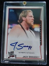 JACK SWAGGER 2014 WWE Autographed Insert Card Topps Certified WWE Wrestling