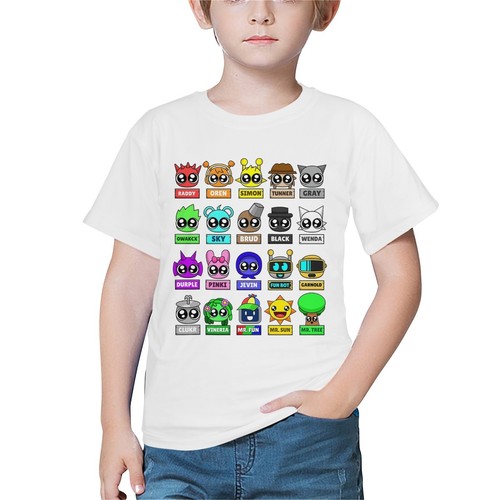 Funny Sprunki Kids Shirt All My Sprunki Toys Youth Kids T-Shirt - Picture 14 of 19