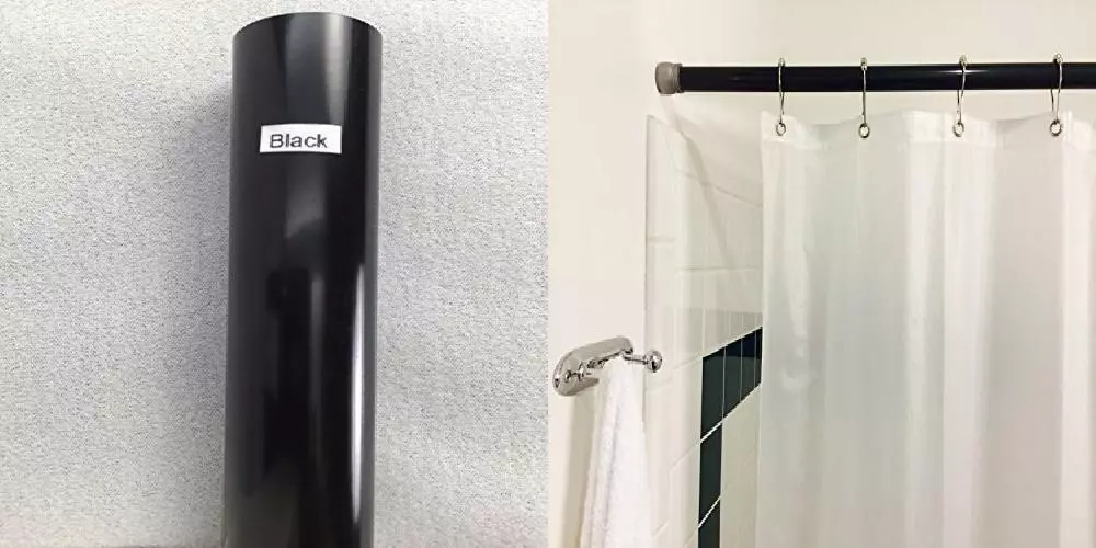 Shower Rod Cover by Jenacor Covers Plastic Tubing Black eBay