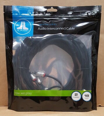 JL Audio XE-BLKAIC2-18 Premium 2-Channel 18 ft Audio Interconnect Cable  * NEW *