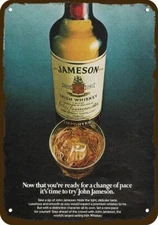 1982 JAMESON IRISH WHISKEY Vintage-Look-Edge ** DECORATIVE REPLICA METAL SIGN **
