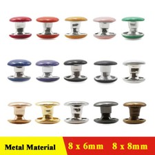 Double Cap Rivets Studs Leather Craft Repair Tubular Stud For DIY Bag Dia 8mm