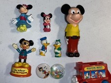 Vintage  Disney Mickey Mouse Minnie mouse Donald Duck Car Toy Lot