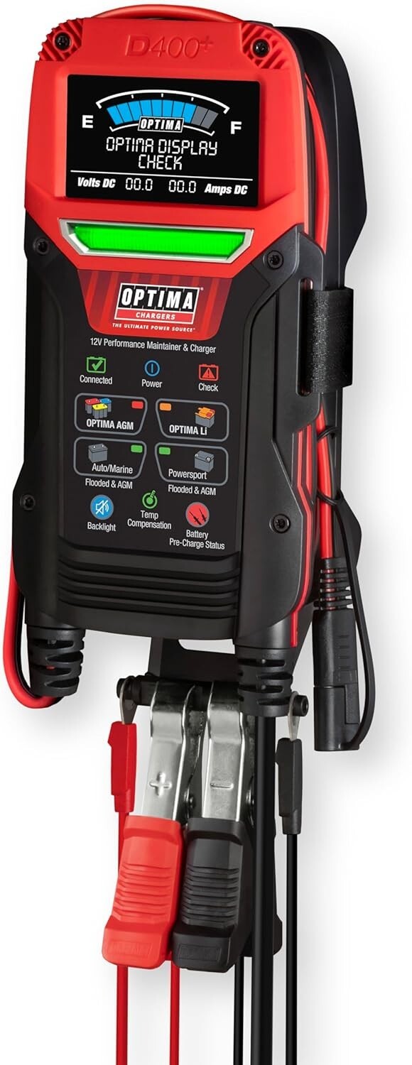 OPTIMA Digital 400+ 12V Battery Charger Maintainer for AGM Lithium Batteries-image