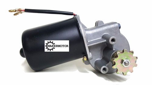 Makermotor Gear Motor 12v DC Low Speed 100RPM Gearmotor Roller Chain Sprocket - 第 1/1 張圖片