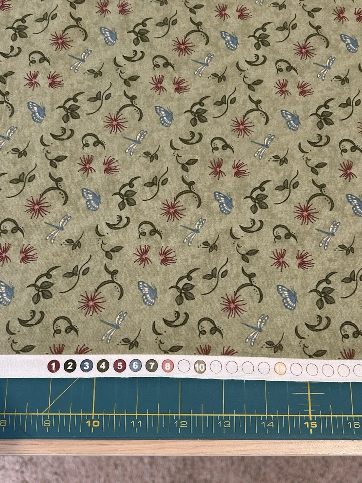 Northern Solitude Holly Taylor para Moda Tela Verde POR Acolchado Costura #6311 Foto 3 de 4