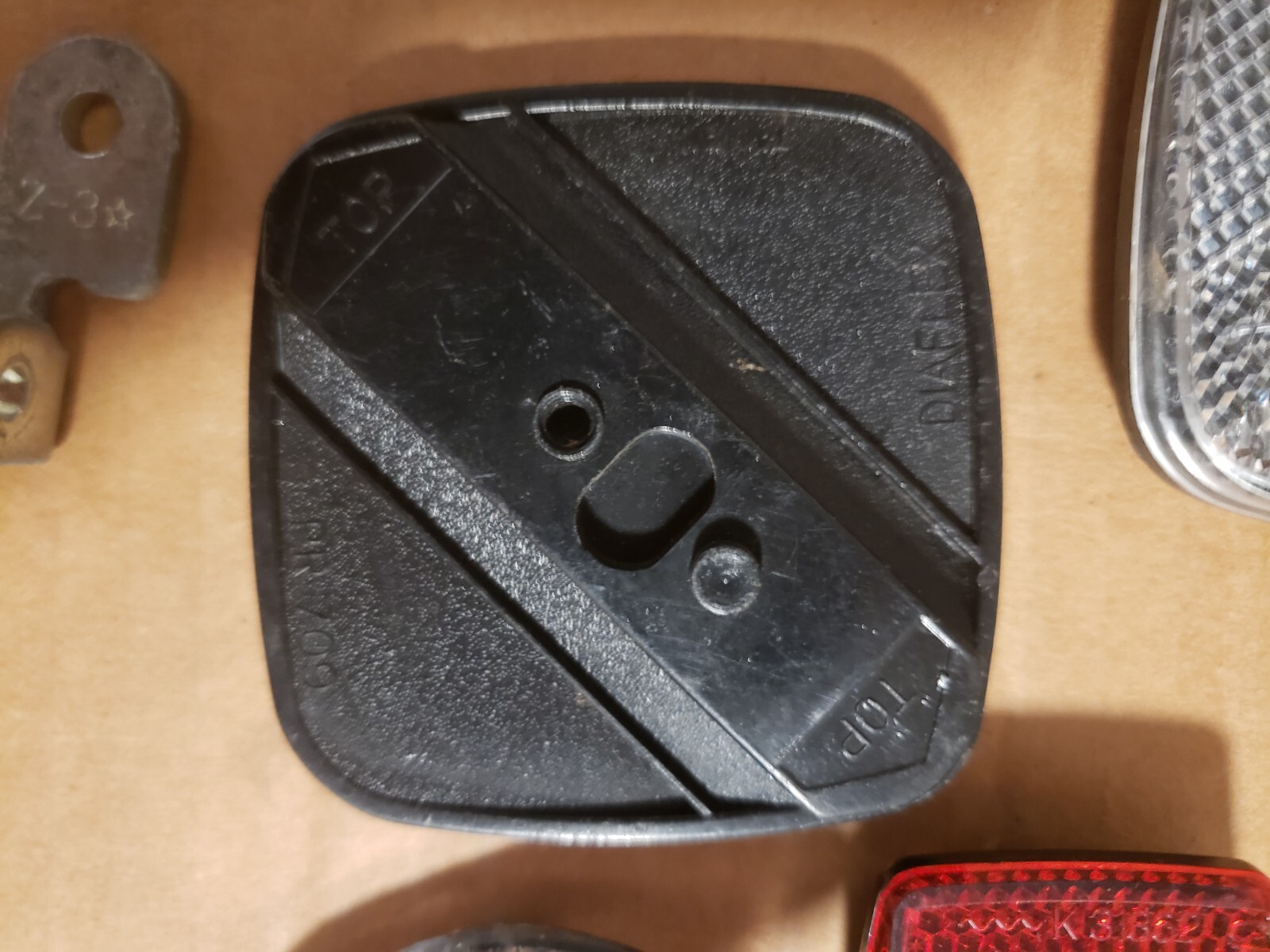 Vintage Bicycle Parts Lot Reflectors and Brackets Lot of 11