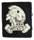 BRITISH MILITARY CAP BADGES, Artists Rifles SAS Embroidered Formation Sign, WW2