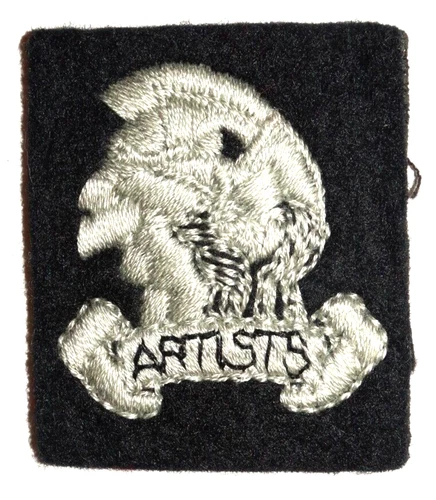 BRITISH MILITARY CAP BADGES, Artists Rifles SAS Embroidered Formation Sign, WW2