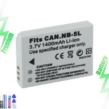1x 1400mah Battery for Canon NB-5L PowerShot SD850 IS SD870 IS SD880 IS SD890 IS