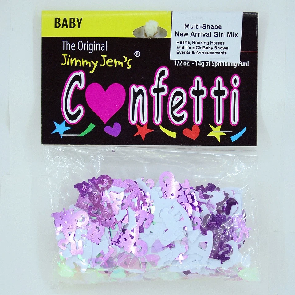 Confeti Multiforma - Niña recién llegada - 2 piezas o 1/2 libras - ENVÍO GRATUITO (8328) Foto 2 de 4