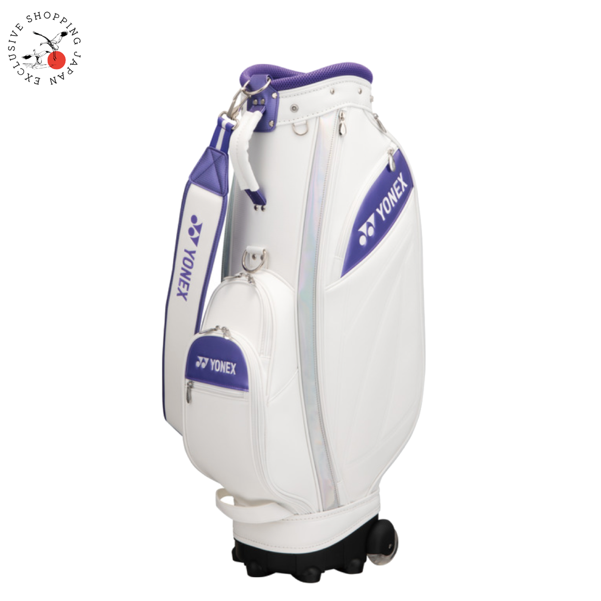 YONEX ホワイト キャディバッグ Yonex Golf Ladies Cart Bag With Wheels 8.5 x 47