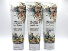 BATH  BODY WORKS DRESSED IN WHITE BODY CREAM 8 OZ LOT OF 3 PCS 