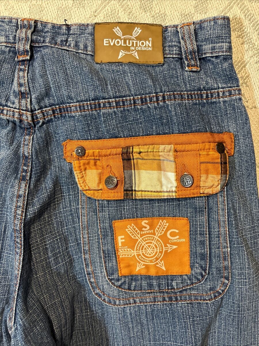 VTG Evolution In Design Baggy Skater Y2k Jeans Denim Grunge VTG Evolution In Design Baggy Skater Y2k Jeans Denim Grunge