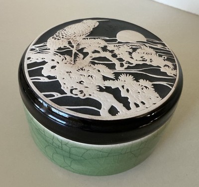 ANN JOHN CERAMICS ~ 4 1/4  Lidded Jar ~ Artist Signed & Numbered