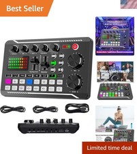 Professional Audio Mixer, Live Sound Card and Audio Interface with DJ Mixer E...