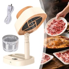 Mini Smoke Purifier Portable Rechargeable Desktop Air Cleaner Fan for Home BBQ