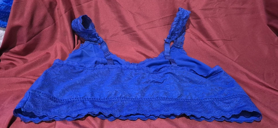NWOT Torrid Curve Size 3 3x Royal Blue Bralette Lace Un Padded Comfort Straps - Image 3 of 4