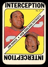1971 Topps Game Inserts Jim Nance #5 GD New England Patriots