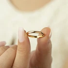 2mm Gold Stacking Ring Thin Minimalist Wedding Band Everyday Jewelry