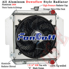 2 Row Radiator+Shroud Fan Fits 1981-96 Suzuki Sierra Samurai SJ410 SJ413 1.3L