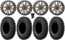 System 3 SB-4 15" Wheels Br (6+1) 32" MotoCrusher Tires Polaris Ranger XP 9/1K