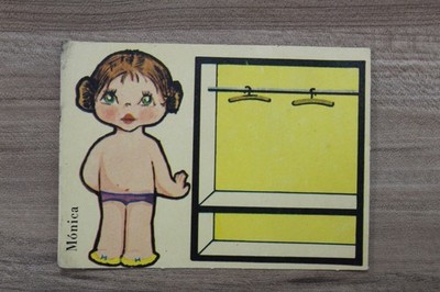 1973 ''Baby Modas'' Vintage Paper Doll Set   Fiesta (Spain) - MONICA