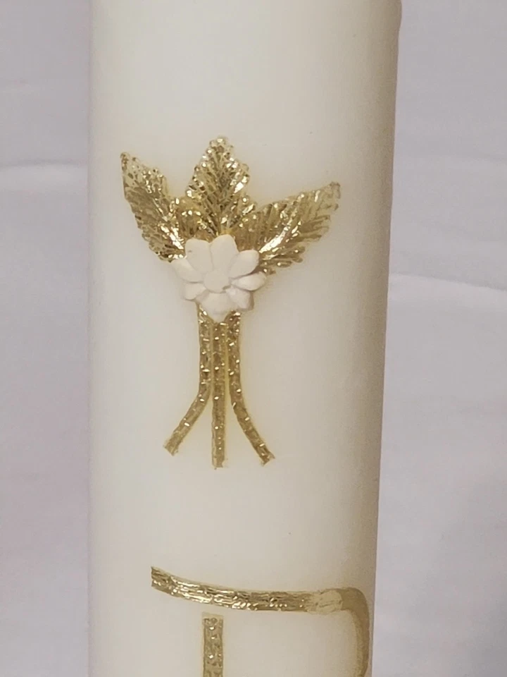 Vintage 1970s Wedding Candle Ensemble By Emkay With Original Box - Image 4 of 4