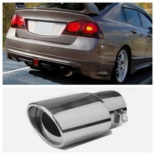 Stainless Steel 2.1 Exhaust Pipe Tail Muffler Tip Fits 06-11 Honda Civic Sedan