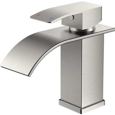 Wasserhahn Bad Wasserfall Armatur Waschtisch Einhandmischer Edelstahl