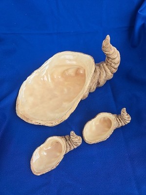 Ceramic Cornucopia Set Of Three
